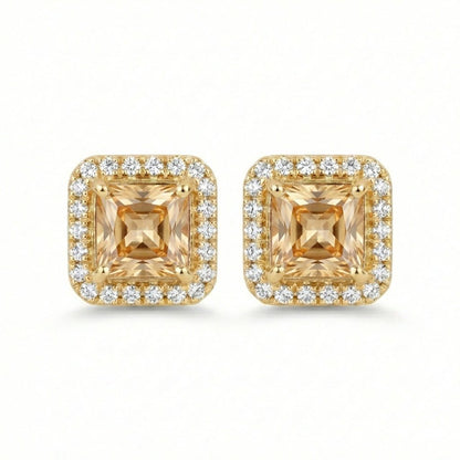 Vintage Bloom AD Studs - Oxidized Jarao Stone Earrings