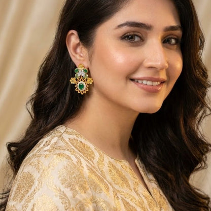 Blush Blossom Zirconia Studs - Floral Butterfly Earrings