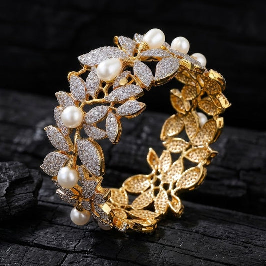 Orchid Flower Bangle - Premium Floral Design Bangle