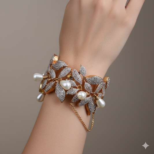 Orchid Flower Bangle