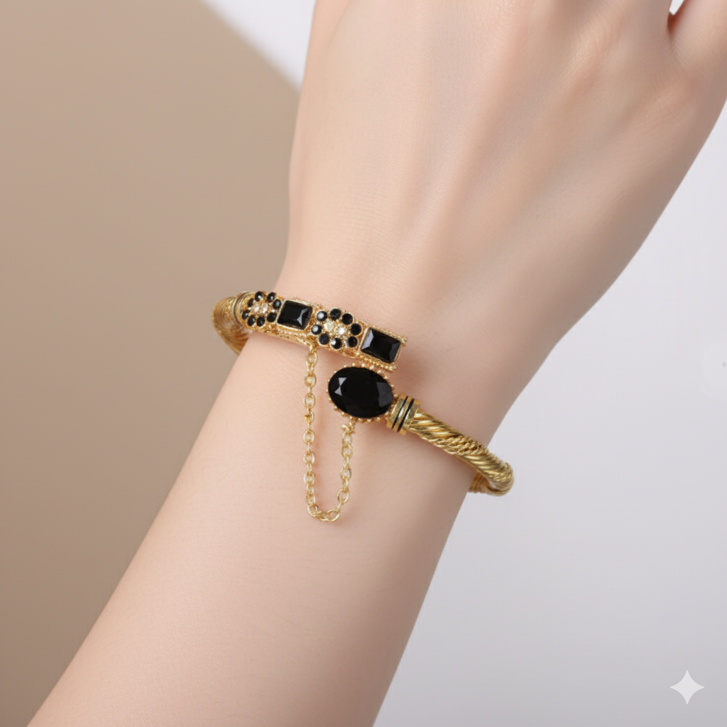 Amethyst Flower Bangles