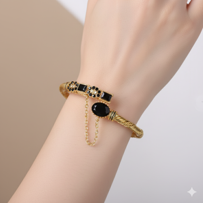 Amethyst Flower Bangles