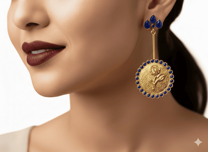 The Rose Coin Statement Earrings