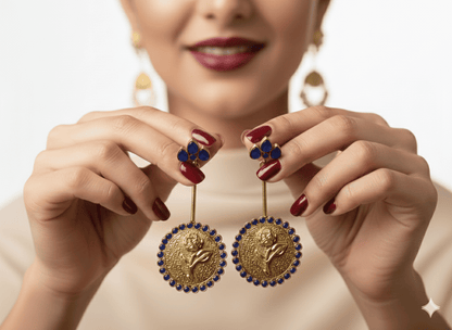 The Rose Coin Statement Earrings
