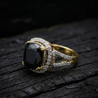 Delicate Sterling Ring with Gold Polish