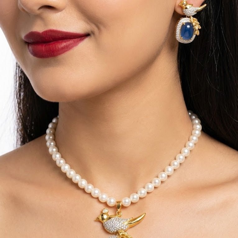 Bahaar-e-Beads Semi Precious Mala Set - Traditional Gemstone Jewelry