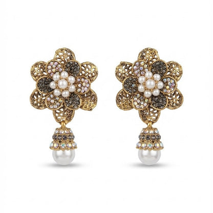 Pearl Petal Mini Jhumkas