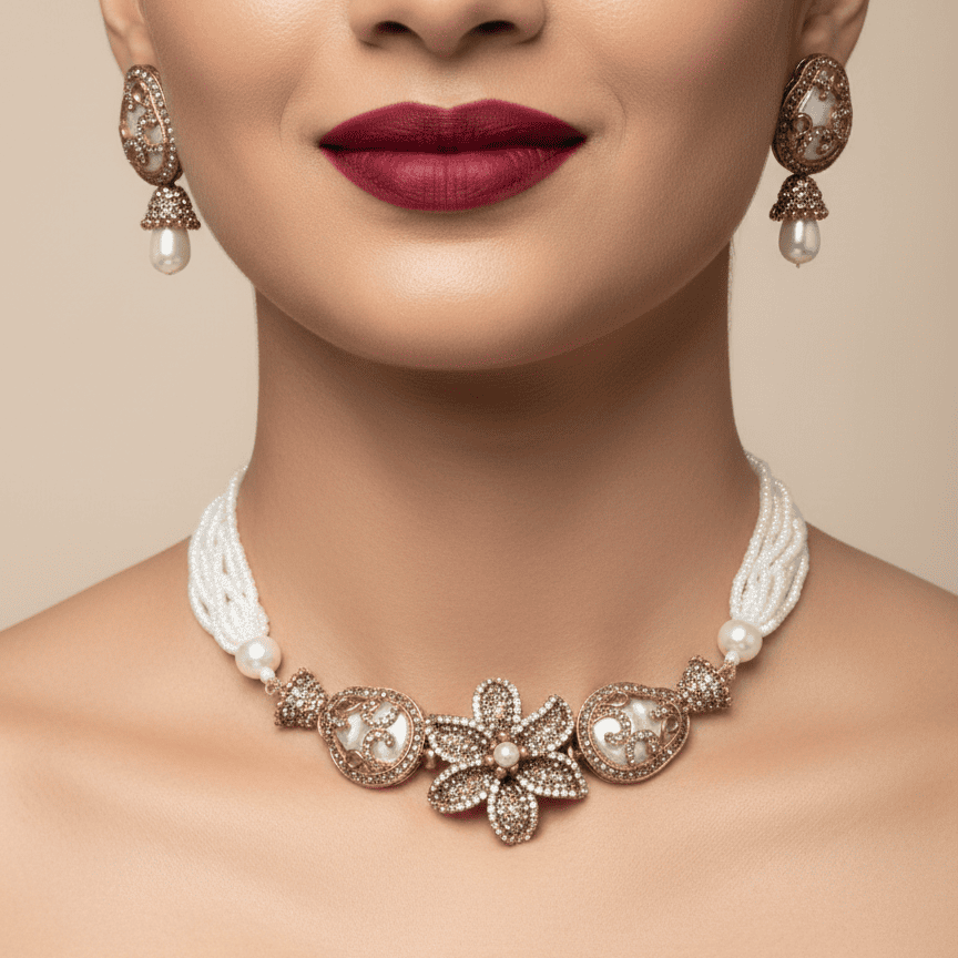 The Blossom Nacre Choker Set