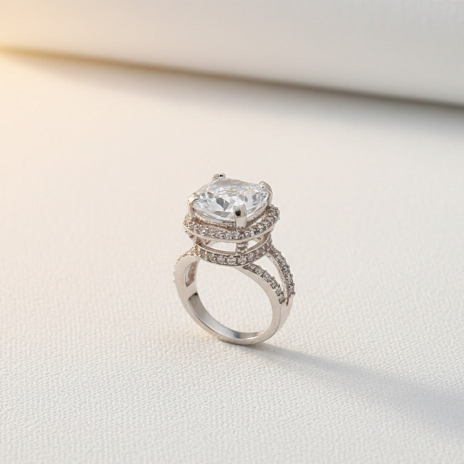 Delicate Sterling Ring With Silver Polish