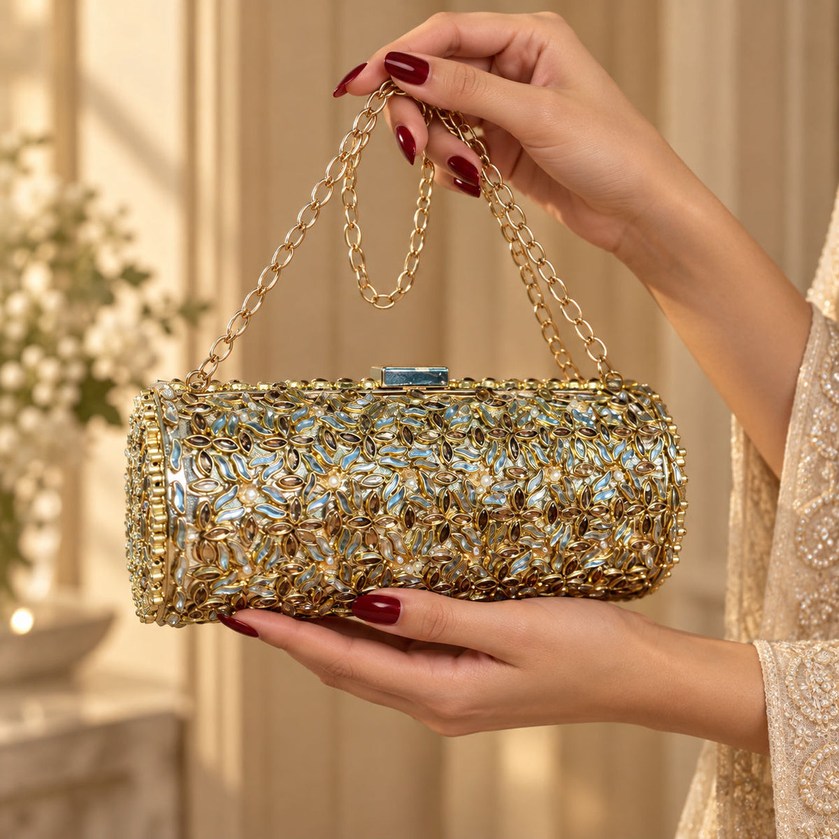 Chandni Luxe – Bridal Evening Bag with Chain