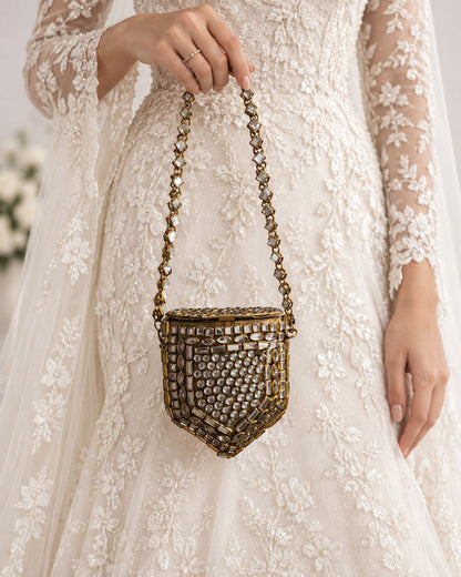 Noor Mahal – Bridal Evening Bag with Chain