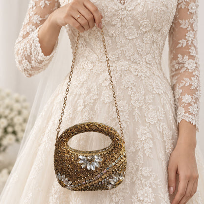 Zareen Elegance – Bridal Evening Bag with Chain