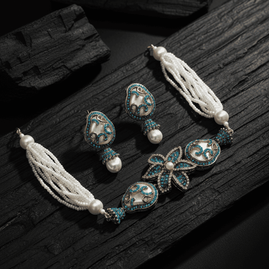 The Blossom Nacre Choker Set