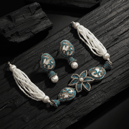 The Blossom Nacre Choker Set