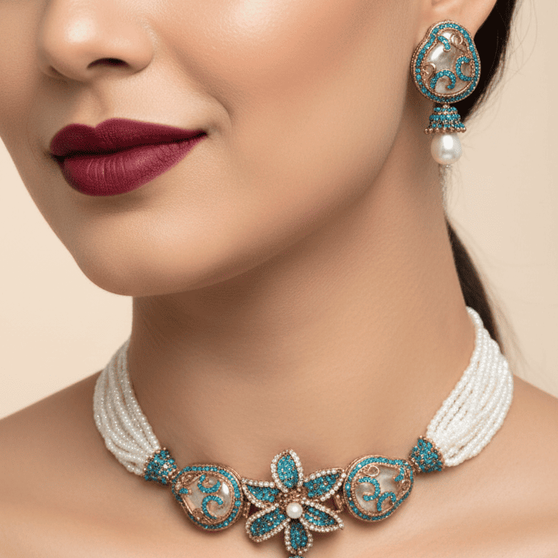 The Blossom Nacre Choker Set