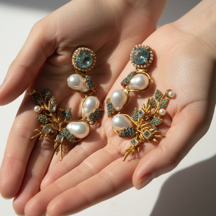 Pearl Shimmer Dangles