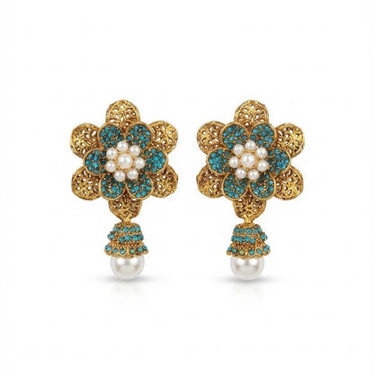 Pearl Petal Mini Jhumkas