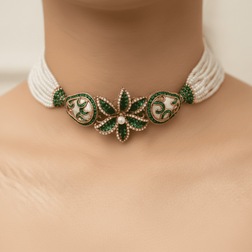 The Blossom Nacre Choker Set