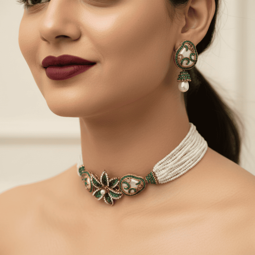 The Blossom Nacre Choker Set