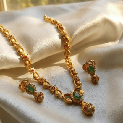 Imperial Ruby & Leaf Set