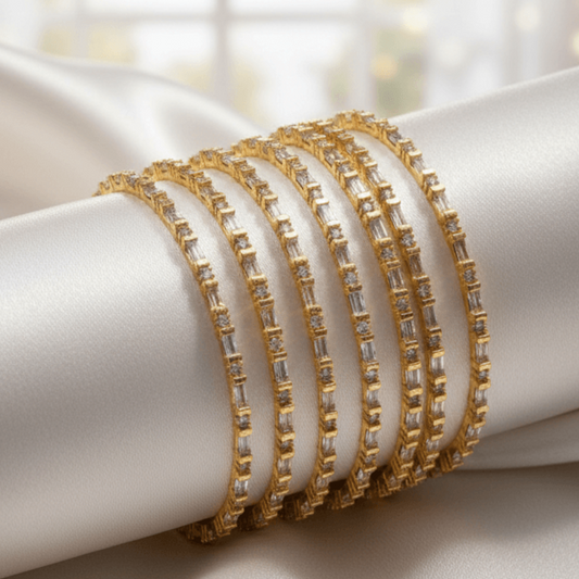 Celestial Golden Silver Six Bangles