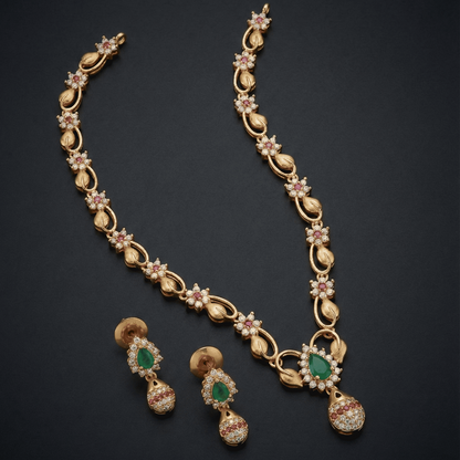 Imperial Ruby & Leaf Set