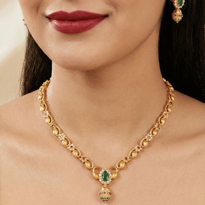 Imperial Ruby & Leaf Set