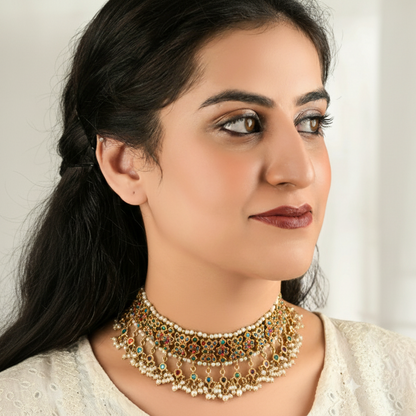 Multi Naurattan Chokker Set 1