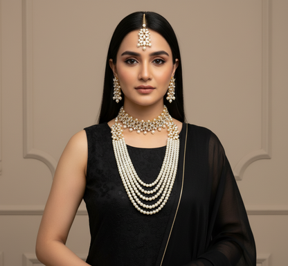 Imperial Bridal Kundun Pearl Set
