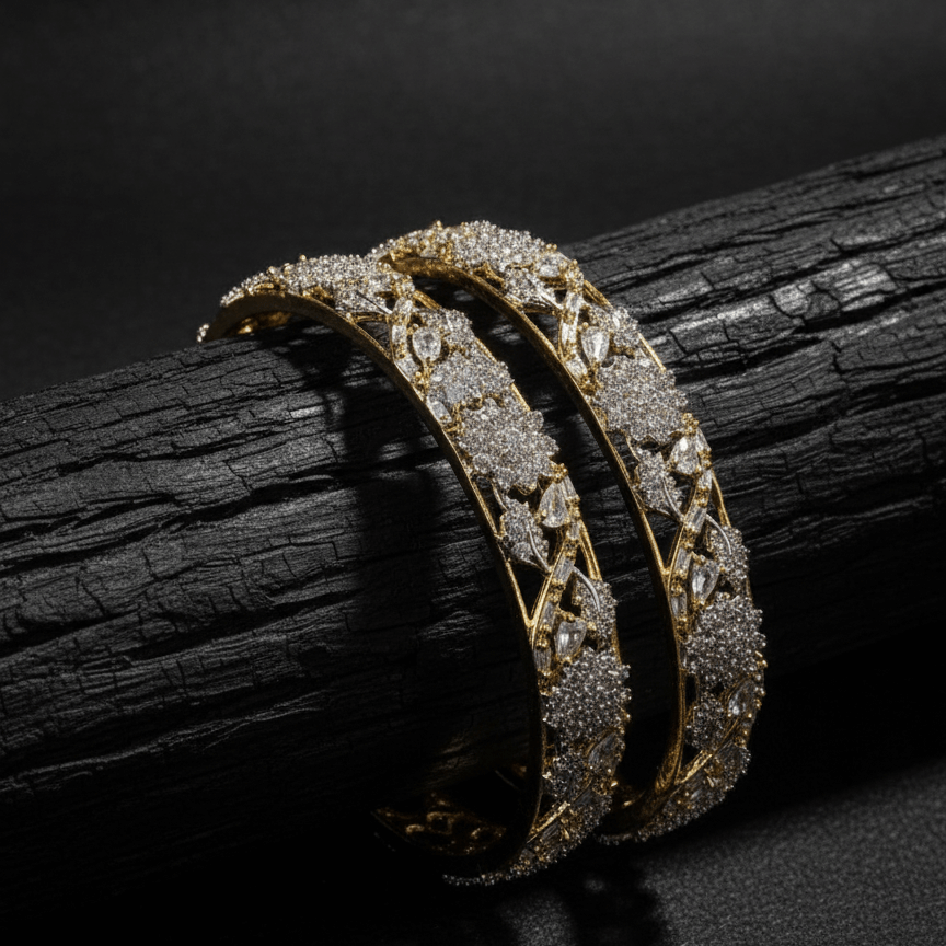 Zirconia Regal Two-Tone Cuffs