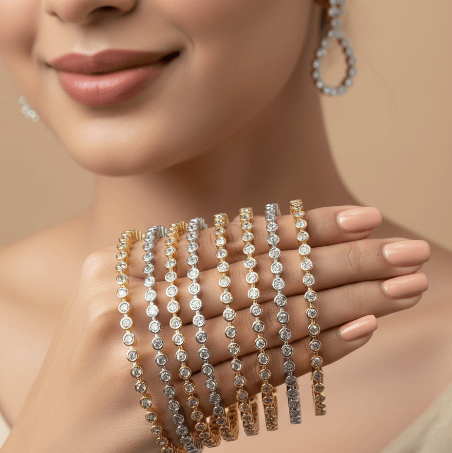 The 22K Royal Fusion Six Bangle Set