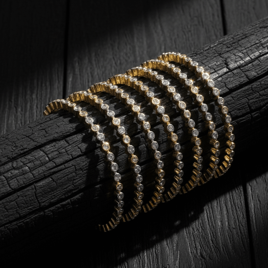 The 22K Royal Fusion Six Bangle Set