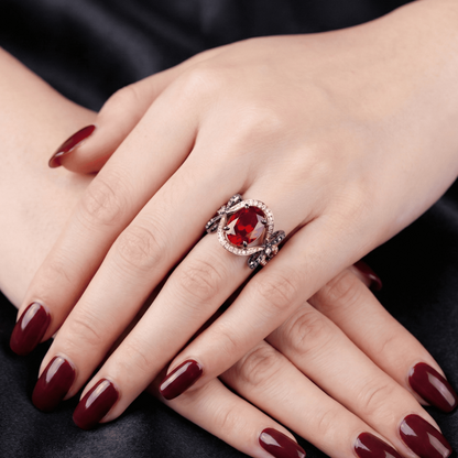 Signature Sterling Ring in Oxidise Polish