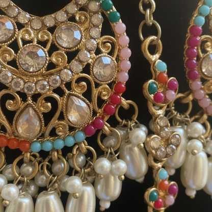 Heera Moti Maang Teeka Set