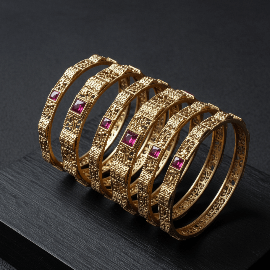 Indrani Six-Piece Rajwari Set