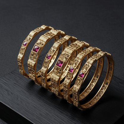 Indrani Six-Piece Rajwari Set