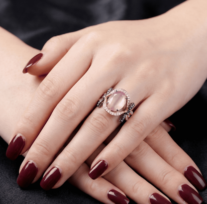 Signature Sterling Ring in Oxidise Polish