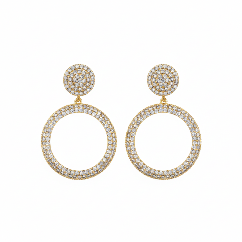 Round Zirkoon Earring