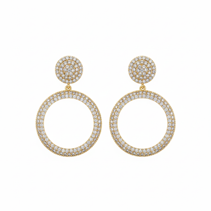 Round Zirkoon Earring
