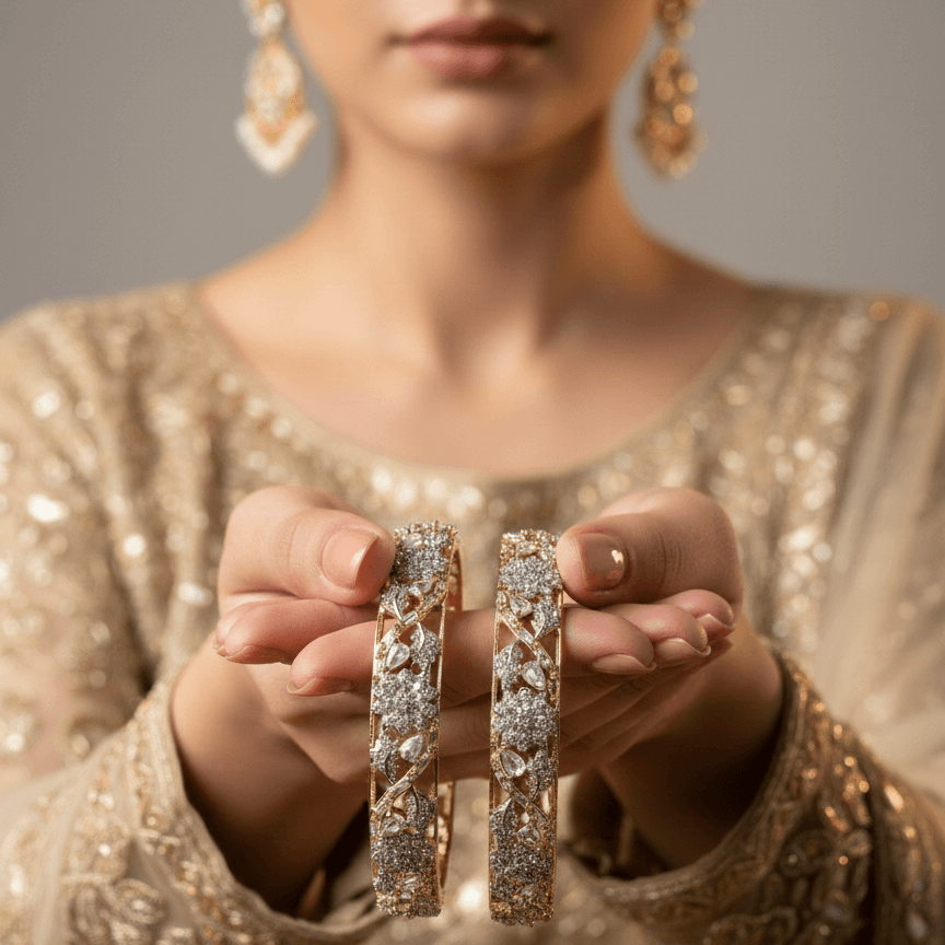 Zirconia Regal Two-Tone Cuffs