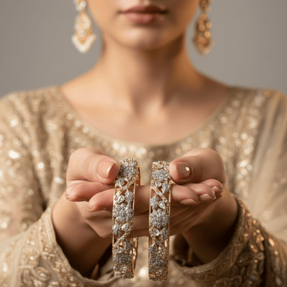 Zirconia Regal Two-Tone Cuffs