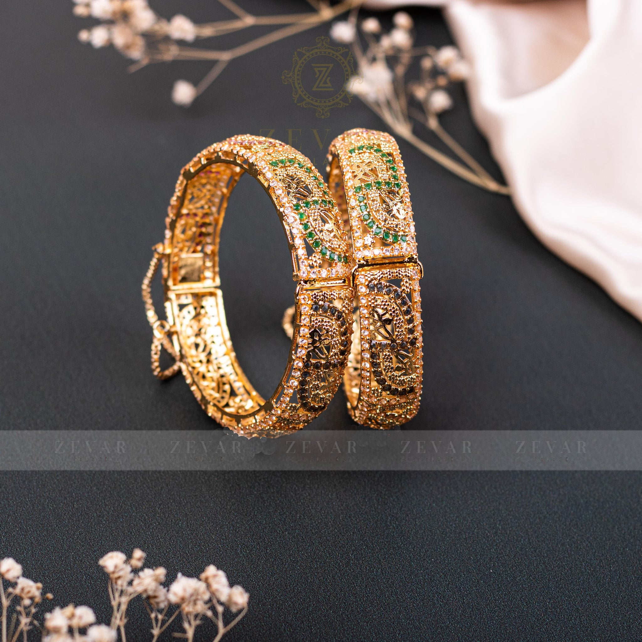 Gold Plated Bangle Pair-12