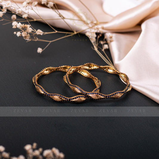 Gold Plated Bangle Pair-17