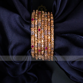 Gold Plated Bangle 6 pieces-09