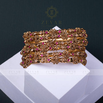 Gold Plated Bangle 6 pieces-06