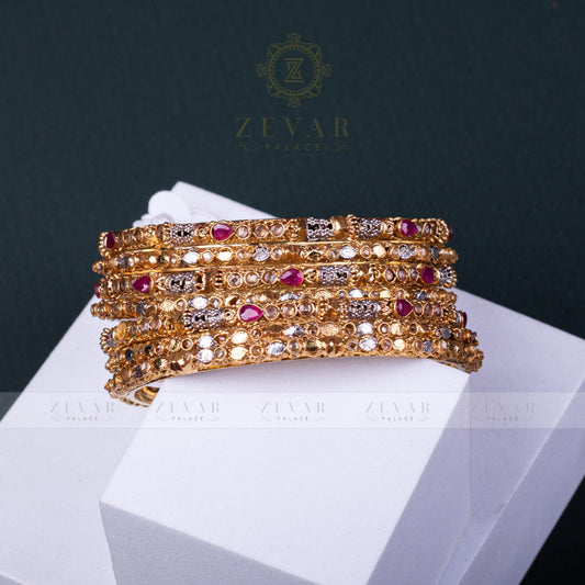 Gold Plated Bangle 6 pieces-09