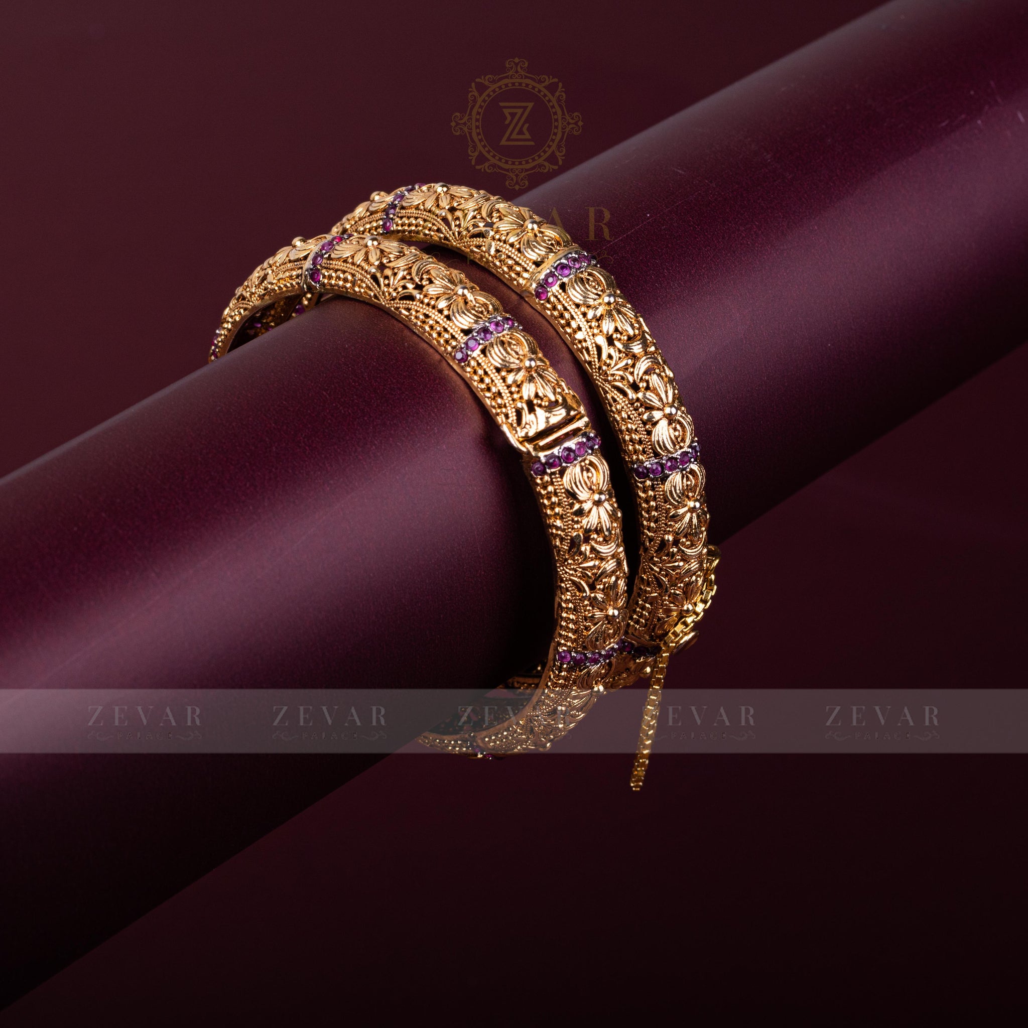 Gold Plated Bangle Pair-13