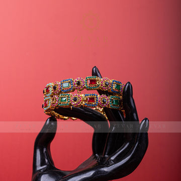 Naurattan Bangle Pair- 18