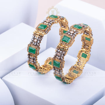 Gold Plated Bangle Pair - 39