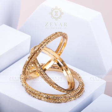 Gold Plated Bangle 6 pieces-42